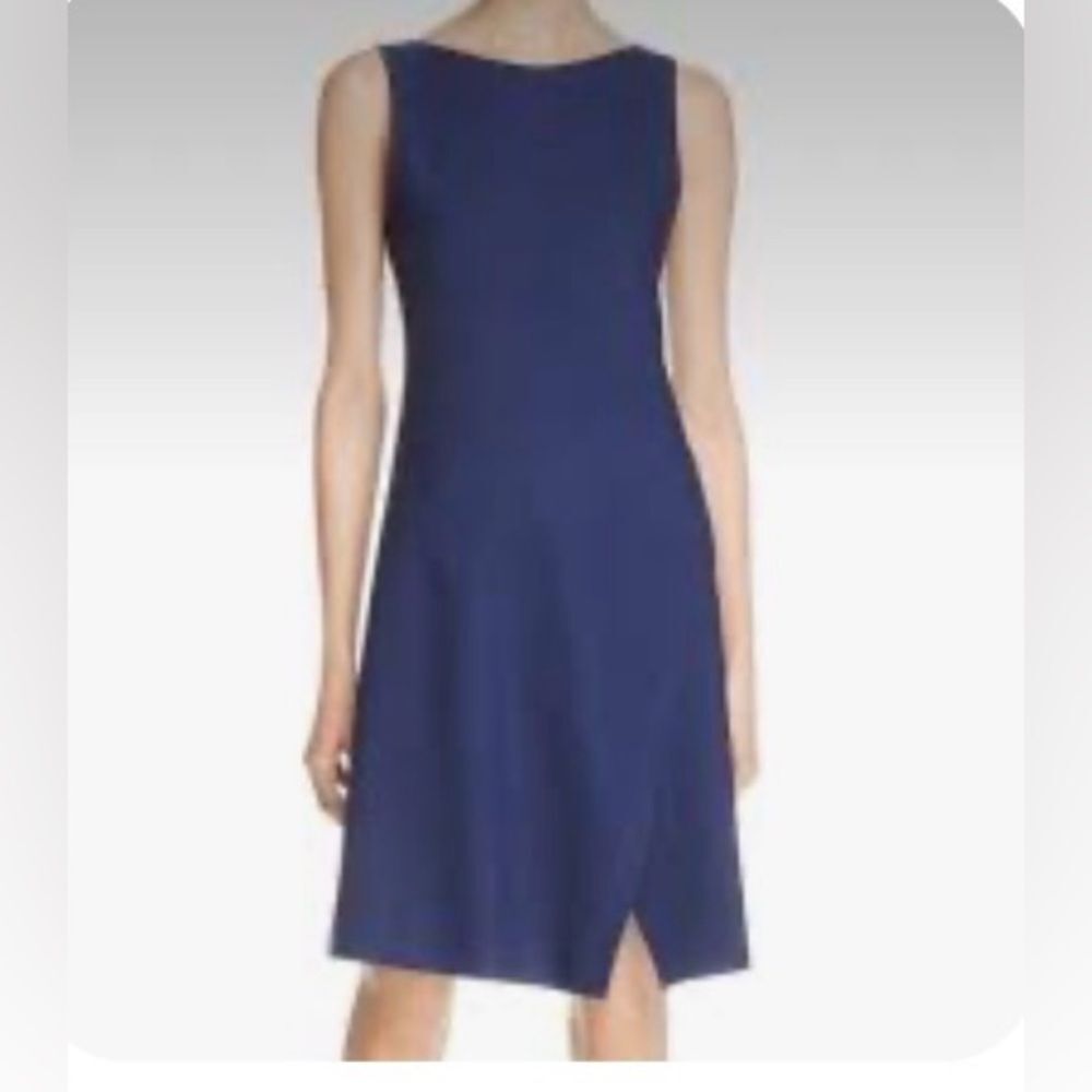 Theory Navy Sleeveless wool Dress